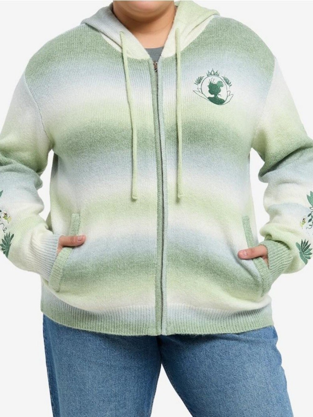 Disney Her Universe Green Princess and The Frog Knit Hoodie